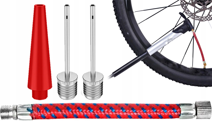 WĘŻYK KOŃCÓWKI DO POMPKI IGŁY DO POMPKI PIŁKI MATERAC ZESTAW