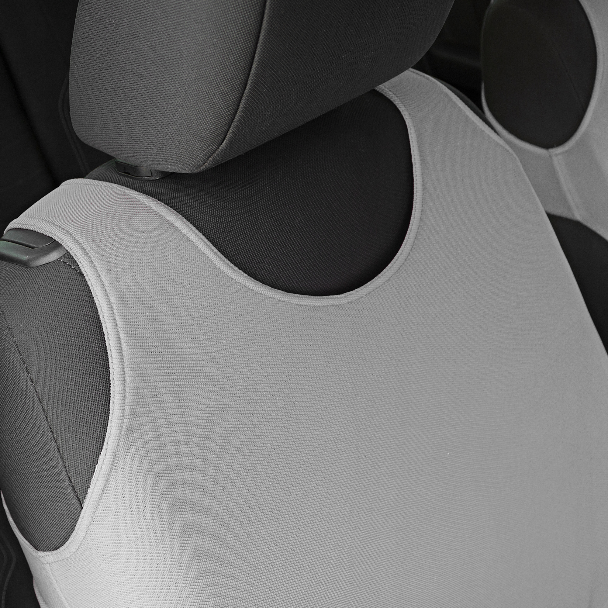 KOSZULKI POKROWCE SAMOCHODOWE TYŁ PRZÓD SZARE