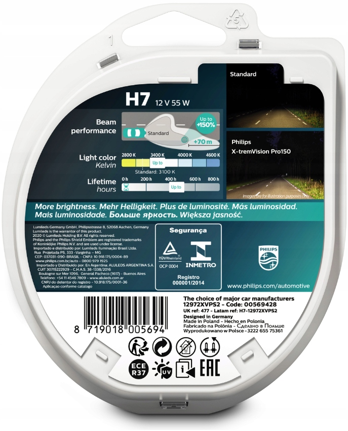 ŻARÓWKI PHILIPS H7 X-TERME VISION PRO150