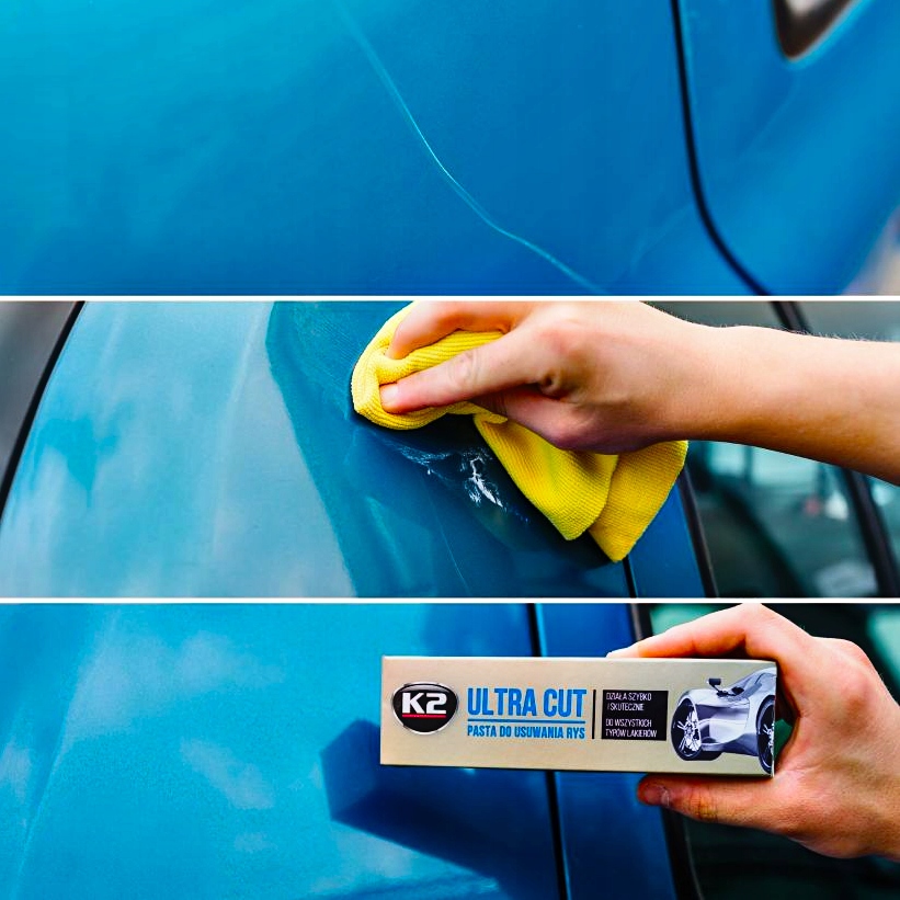 PASTA POLERSKA DO USUWANIA RYS POLEROWANIA LAKIERU K2 ULTRA CUT 100G