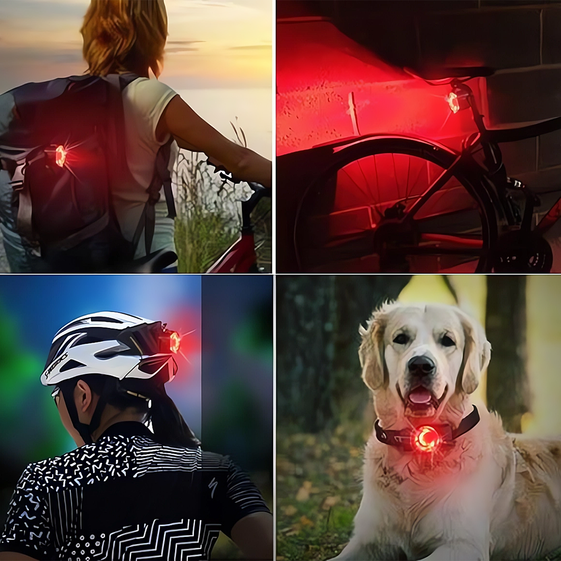 Lampki rowerowe przód tył USB OŚWIETLENIE DO ROWERU NA ROWER AKUMULATOROWE