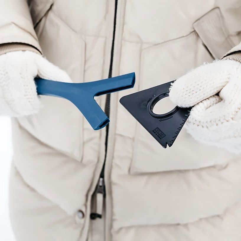 SKROBACZKA DO SZYB KUNGS ŚCIĄGACZKA DO WODY PARY 2X MIKROFIBRA ODMRAŻACZ