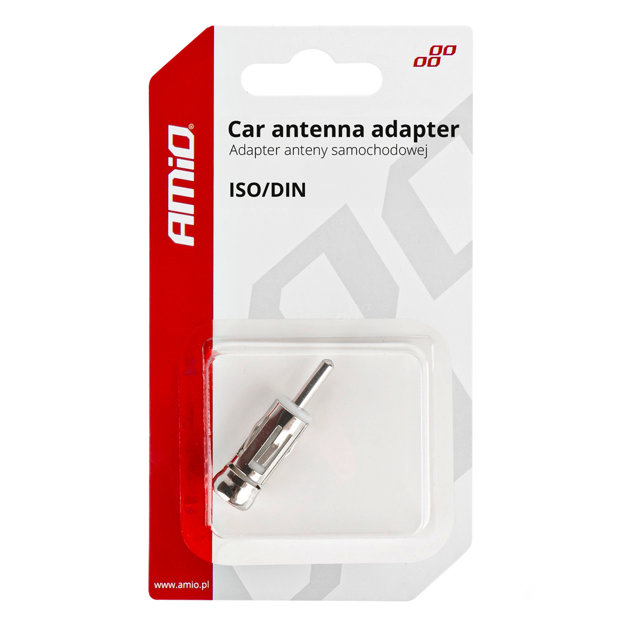 Adapter Antenowy Redukcja Wtyk ISO DIN Prosty Adapter Anteny Samochodowy
