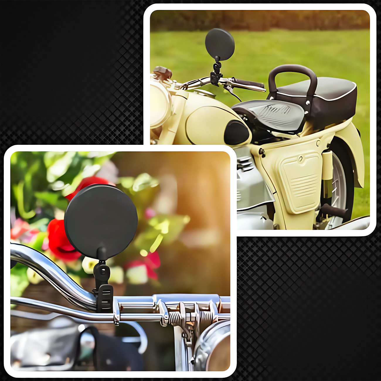 Lusterko Rowerowe Do Roweru Na Kierownicę 7,5CM Na Manetkę Uchwyt Rowerowy