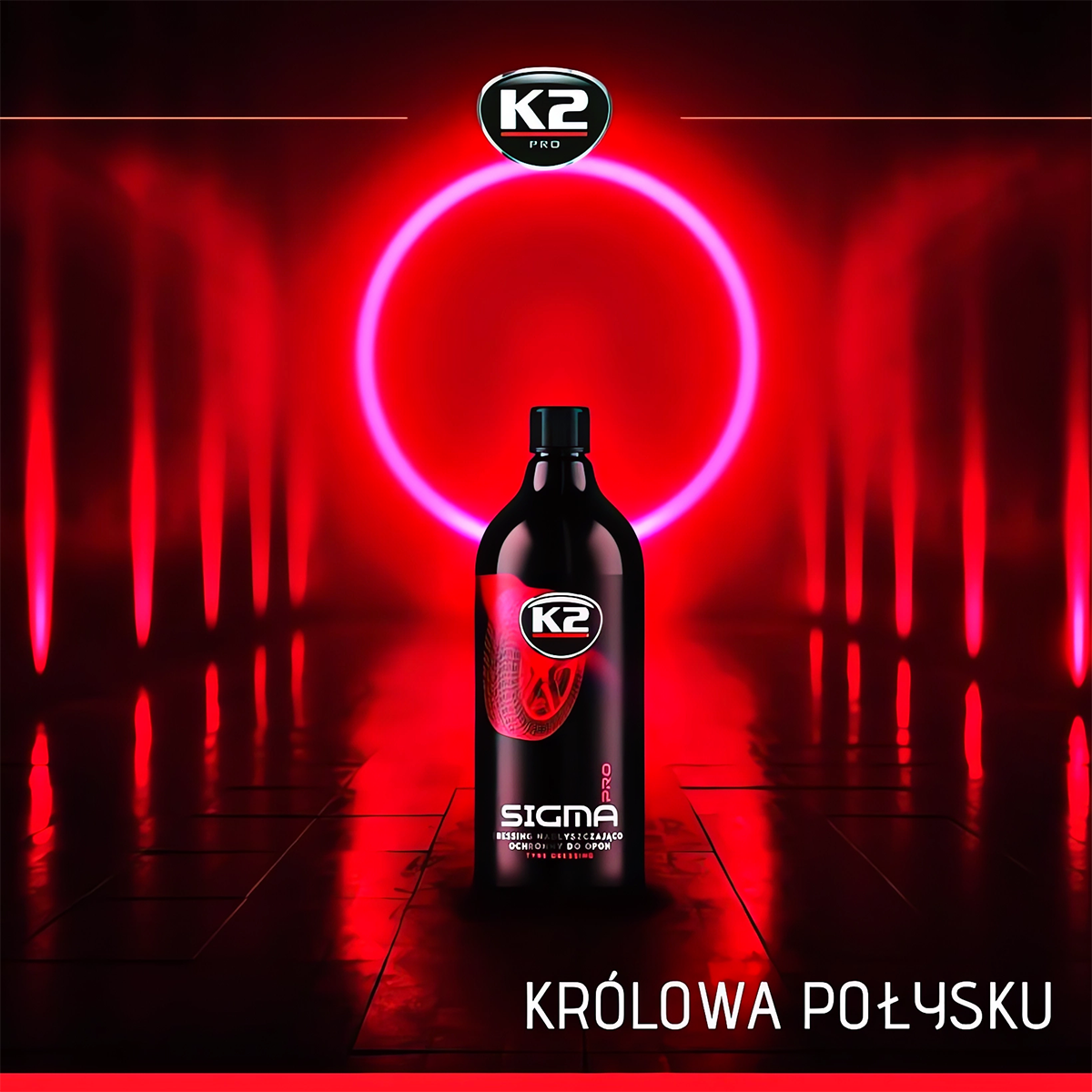 K2 SIGMA 1L DRESSING DO NABŁYSZCZANIA OPON SZCZOTKA DO FELG VIKAN APLIKATOR