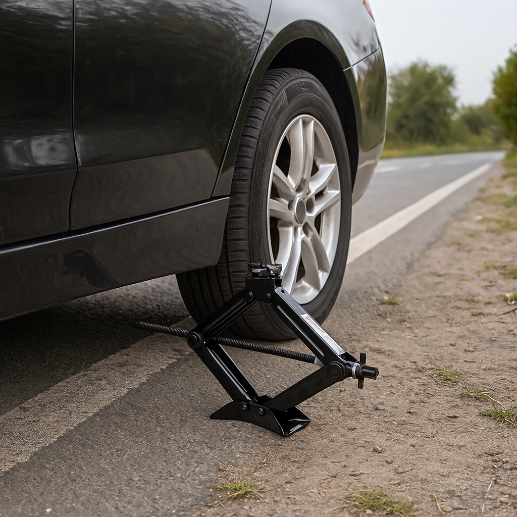 PODNOŚNIK LEWAREK 1,5T KLUCZ GRZECHOTKA RĘKAWICE OCHRONNE TORBA ORGANIZER