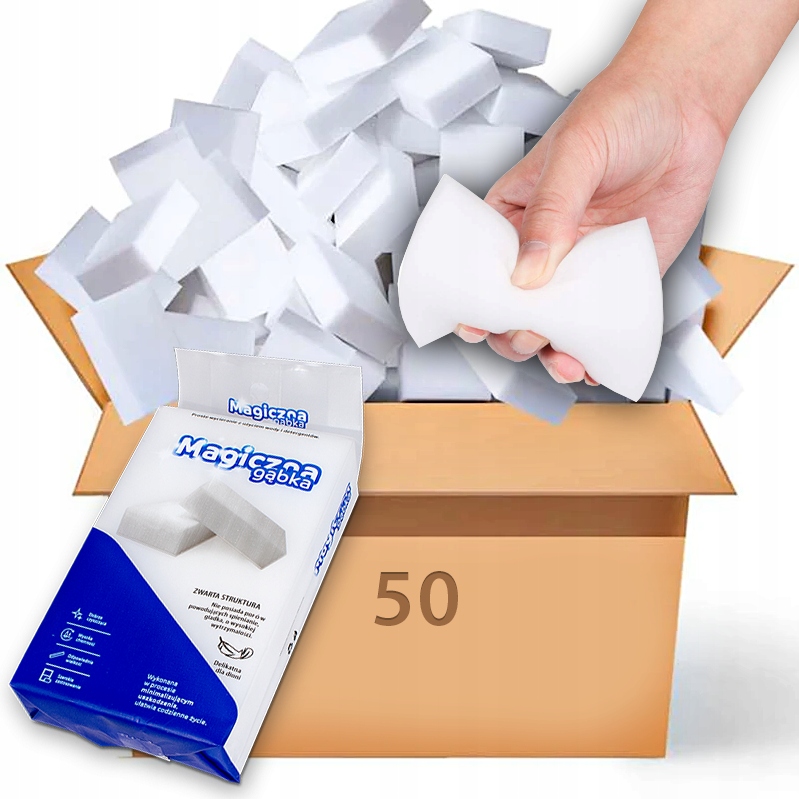 MAGICZNA GĄBKA 50 SZT