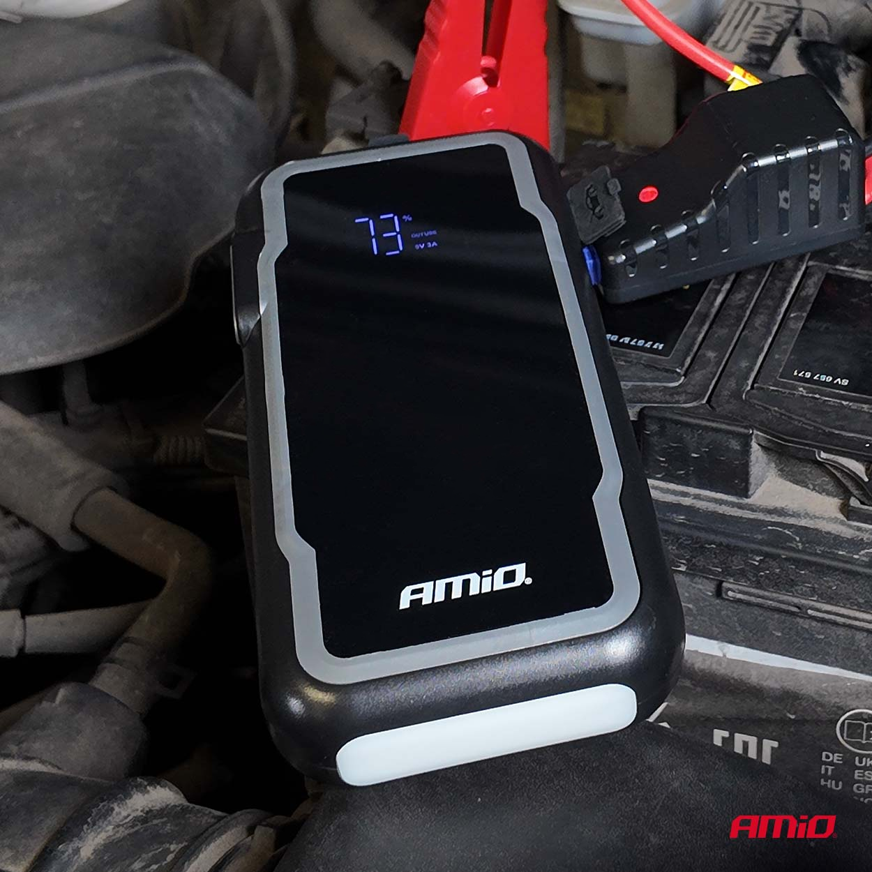 URZĄDZENIE ROZRUCHOWE 3w1 BOOSTER POWERBANK LATARKA LED 12V 12AH 1600A