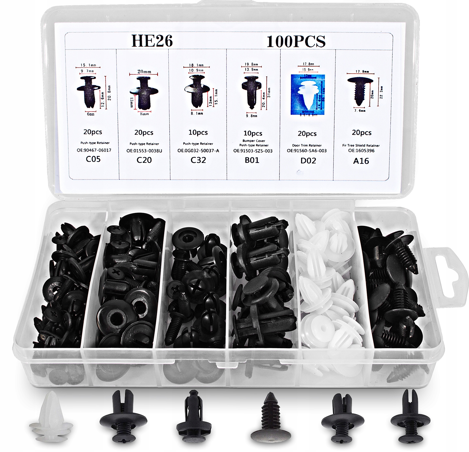 KOŁKI SPINKI KLIPSY SAMOCHODOWE DO TAPICERKI