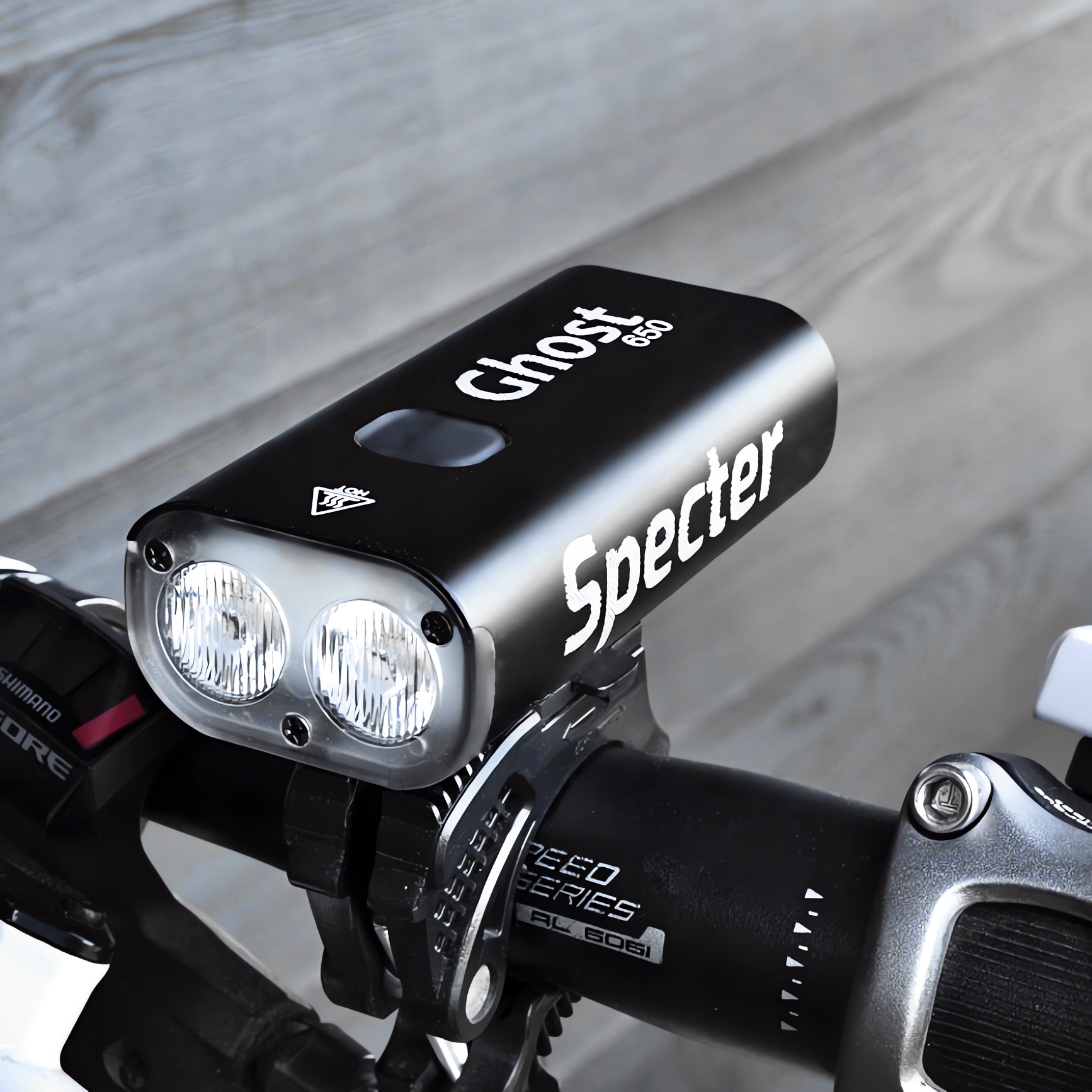 Lampka ROWEROWA SPECTER USB LED Ghost650 oświetlenie rowerowe latarka + TYŁ