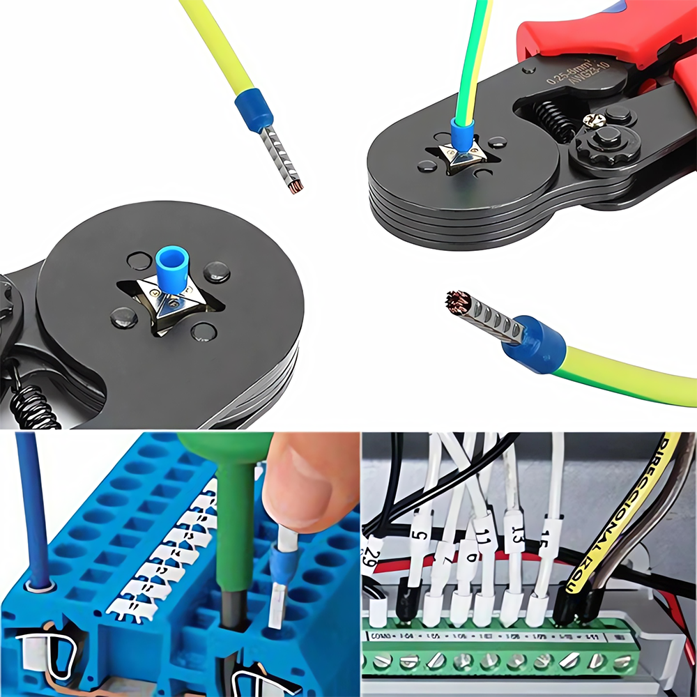 ZACISKARKA DO TULEJEK PRZEWODÓW KABLI PRASKA KONEKTORÓW 1800 SZT 0.25-10mm²