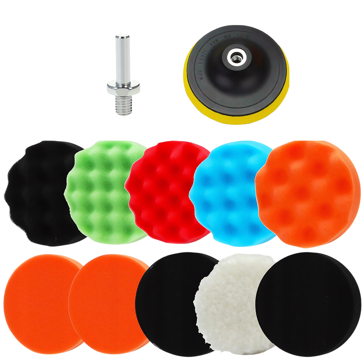 ZESTAW XXL 12el GĄBEK GĄBKI PADY + K2 PASTA POLERSKA DO POLEROWANIA LAKIERU