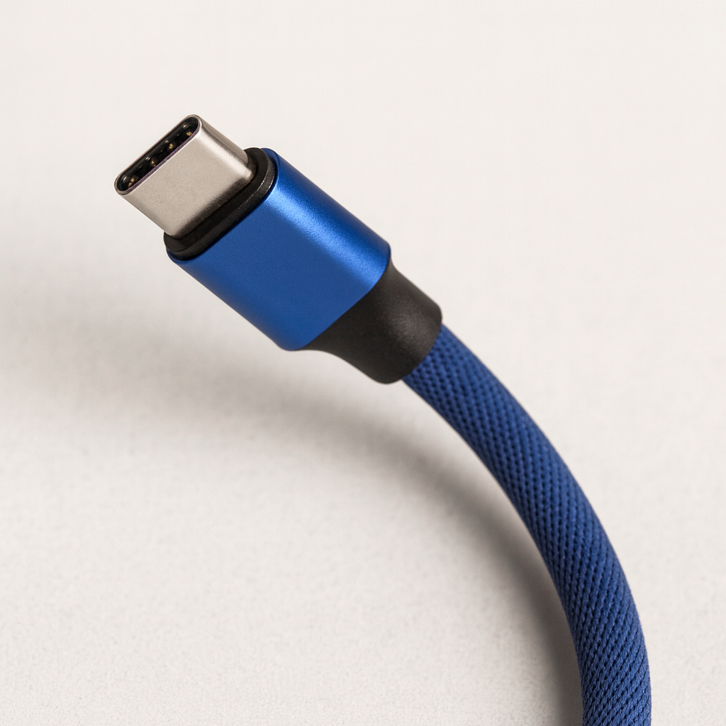 KABEL USB Typ C - USB Typ C 1M Niebieski PD 65W