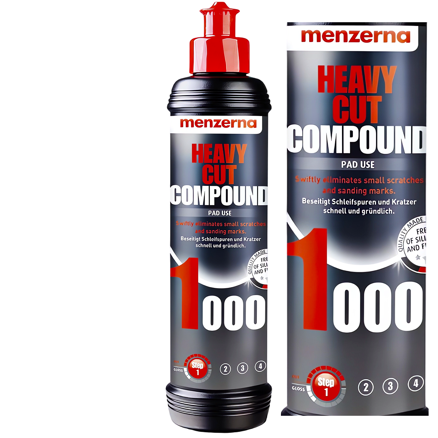 Pasta Polerska Menzerna 3szt + Wosk SW + Gąbki Pady Do Polerowania Pasty