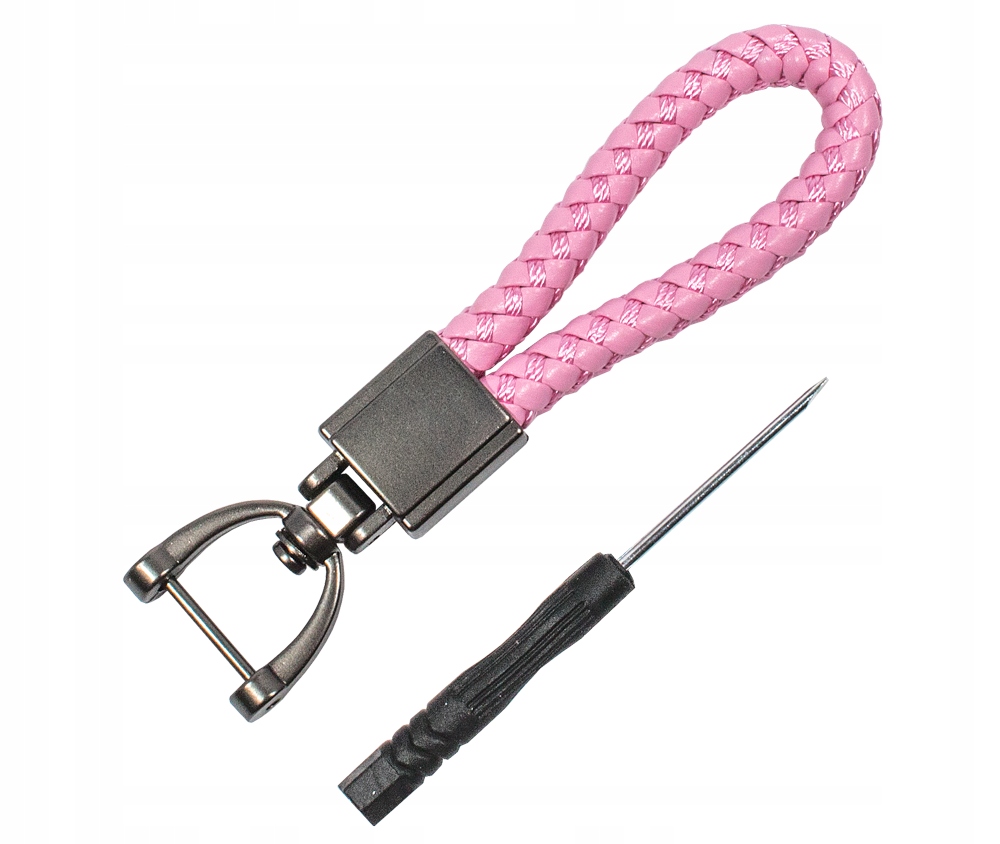 BRELOK BRELOCZEK DO KLUCZY SZNUR PASEK RÓŻOWY