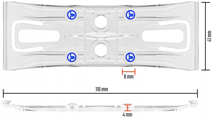 NIEWIDOCZNE RAMKI POD TABLICE REJESTRACYJNA RAMKA