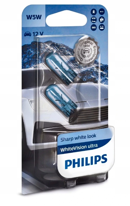 ŻARÓWKI W5W PHILIPS White Vision ultra