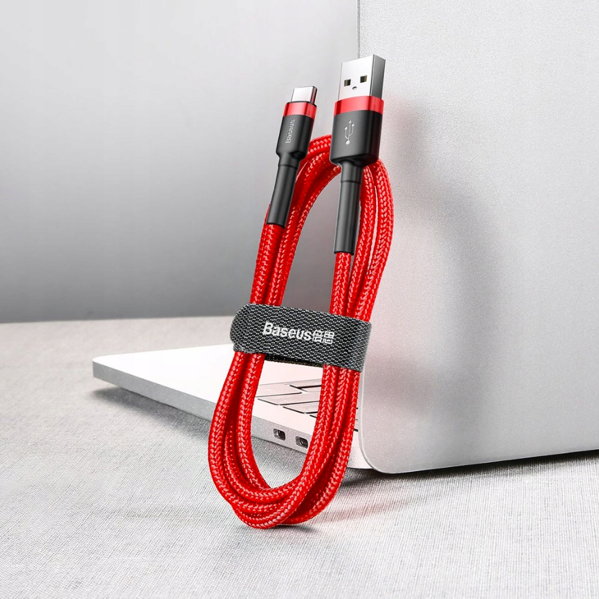 BASEUS MOCNY KABEL USB USB-C TYP-C PRZEWÓD OPLOT QUICK CHARGE 3.0 2A 3M