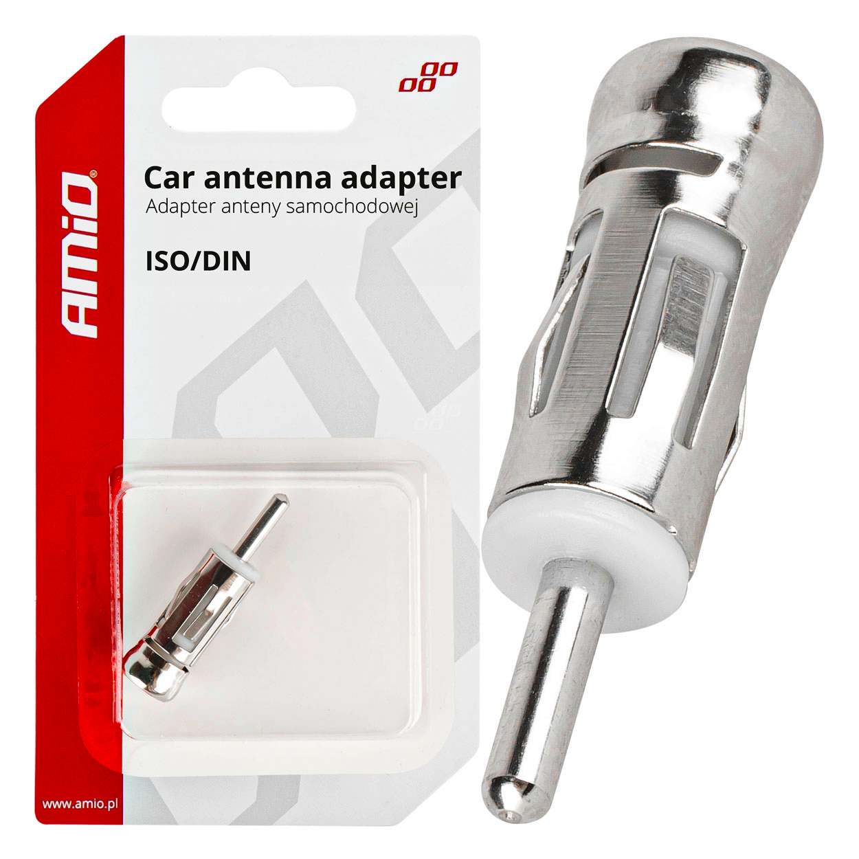 Adapter Antenowy Redukcja Wtyk ISO DIN Prosty Adapter Anteny Samochodowy