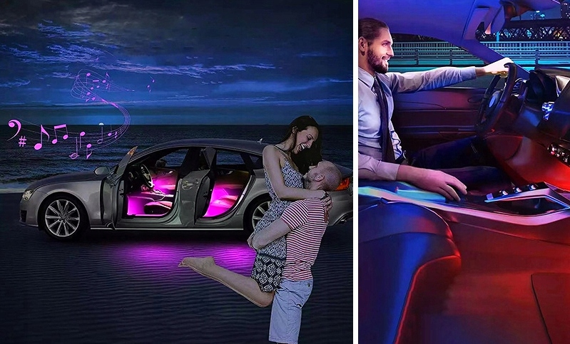 LISTWY LED RGB Z PODŚWIETLENIEM STEROWANYM PILOTEM I ZA POMOCĄ APLIKACJI