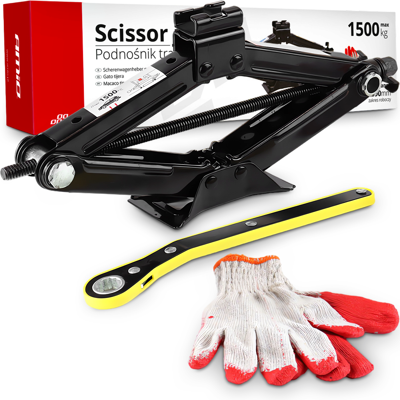 PODNOŚNIK LEWAREK TRAPEZOWY KLUCZ KRZYŻAKOWY DO ZMIANY KÓŁ 17 19 21 TORBA