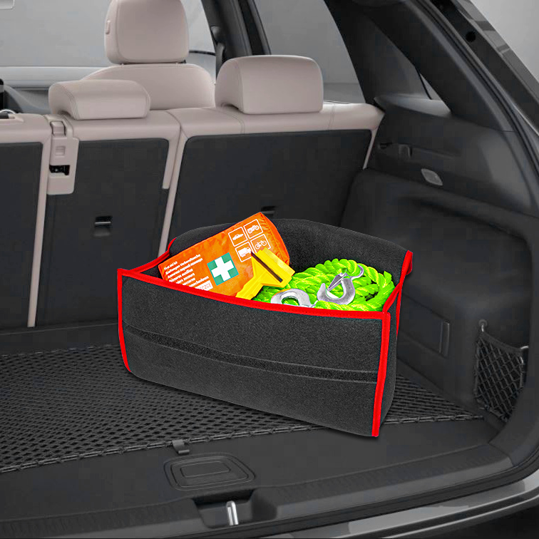 2x Torby Do Bagażnika Auta Duży Organizer Kuferek Torba Zamykana Na Rzep