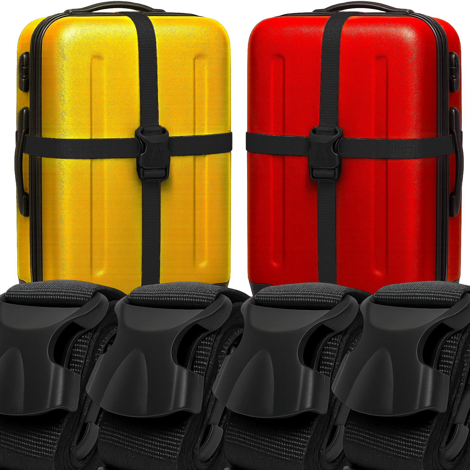 4X PAS ZABEZPIECZAJĄCY DO WALIZKI TORBY BAGAŻU MOCNY PASEK SPINAJĄCY BAGAŻ