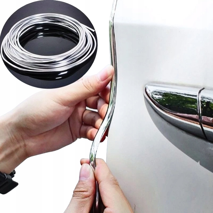 KEDRA LISTWA RANTOWA OZDOBNA Z KLEJEM CHROM 15 m