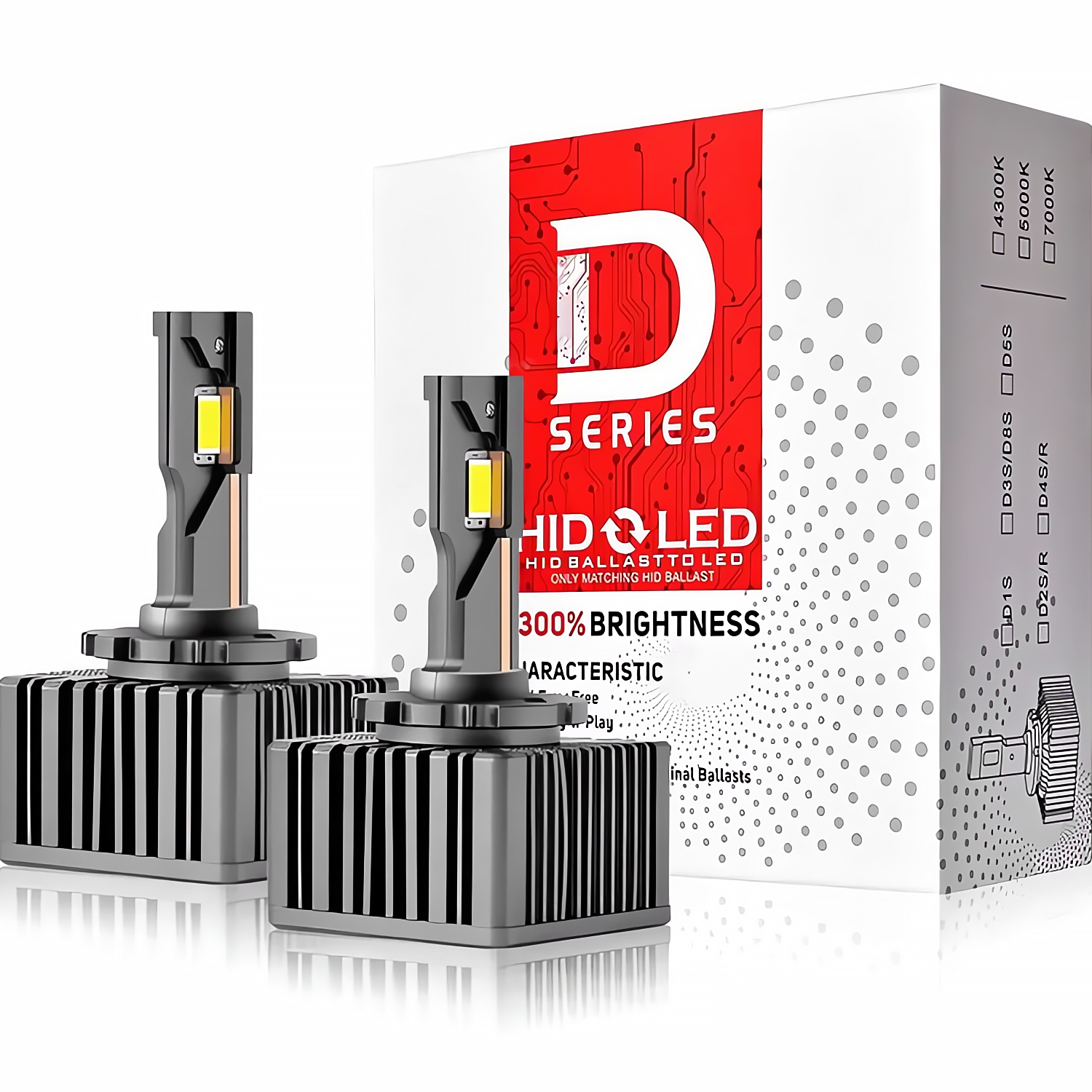 D1S LEDLIGHT ŻARNIKI XENON LED SAMOCHODOWE CANBUS 6000K 80W BOX ZESTAW 2SZT