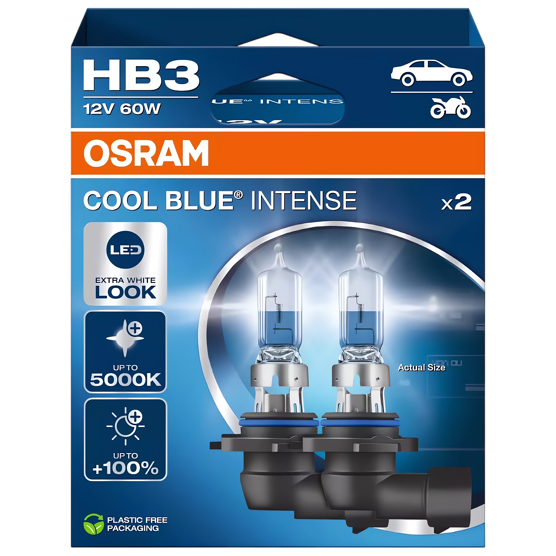 ŻARÓWKI OSRAM HB3 5000K COOL BLUE INTENSSE NEXT