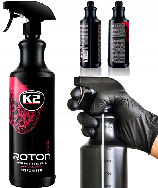 K2 ZESTAW DETAILINGOWY ROTON PRO PŁYN MYCIA FELG SZCZOTKA MIKROFIBRA