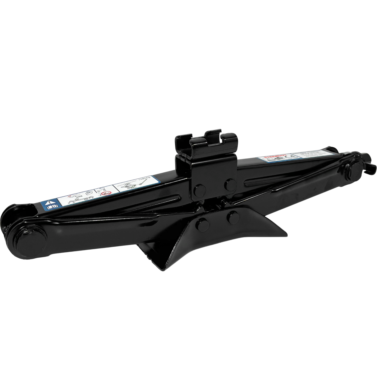 PODNOŚNIK TRAPEZOWY LEWAREK SAMOCHODOWY 1,5T KLUCZ Z GRZECHOTKĄ POKROWIEC