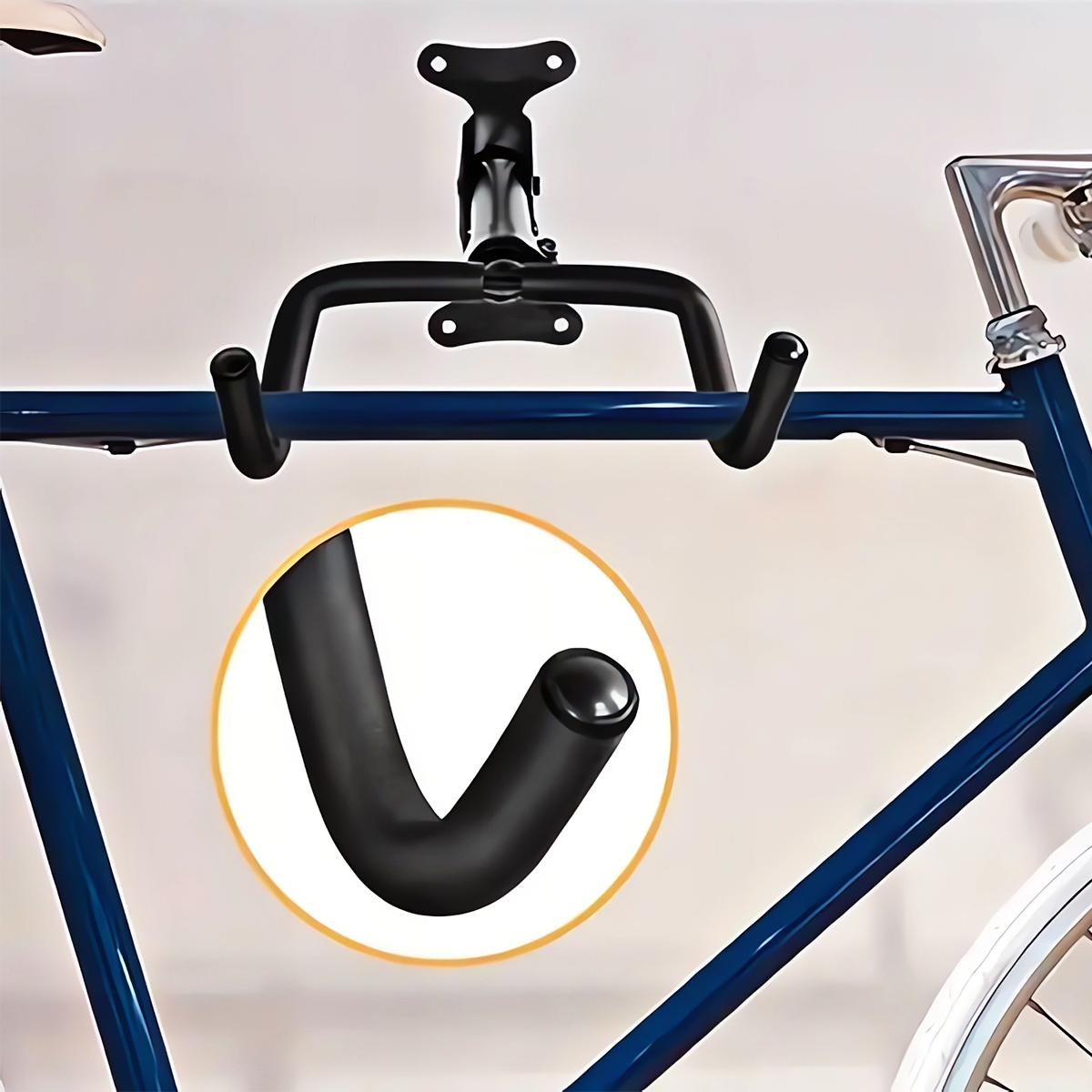 Wieszak Rowerowy Ścienny Uchwyt Składany Stalowy Na Rower do 40kg Hak