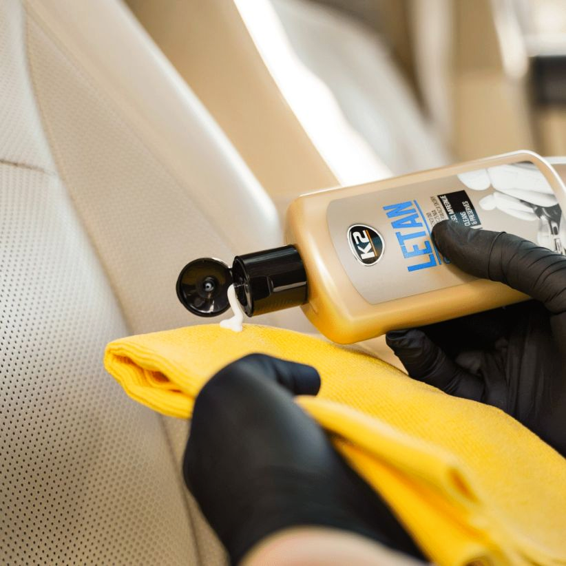 K2 LETAN ZESTAW DO CZYSZCZENIA REGENERACJI I KONSERWACJI SKÓRY + APLIKATOR