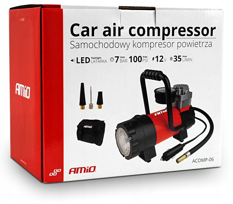 POMPKA DO OPON SAMOCHODOWYCH KÓL SAMOCHODOWYCH