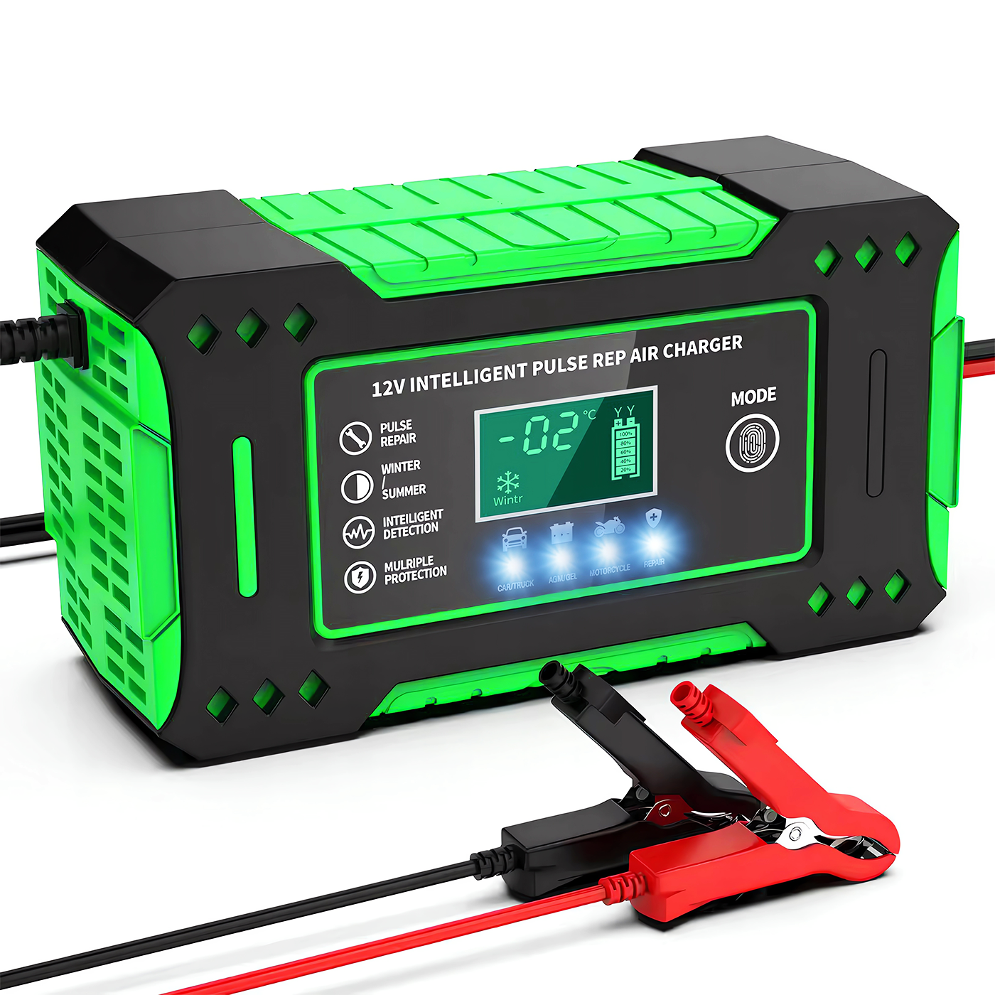 Prostownik SAMOCHODOWY AUTOMATYCZNY Z FUNKCJĄ NAPRAWY AKUMULATORÓW 12V 24V