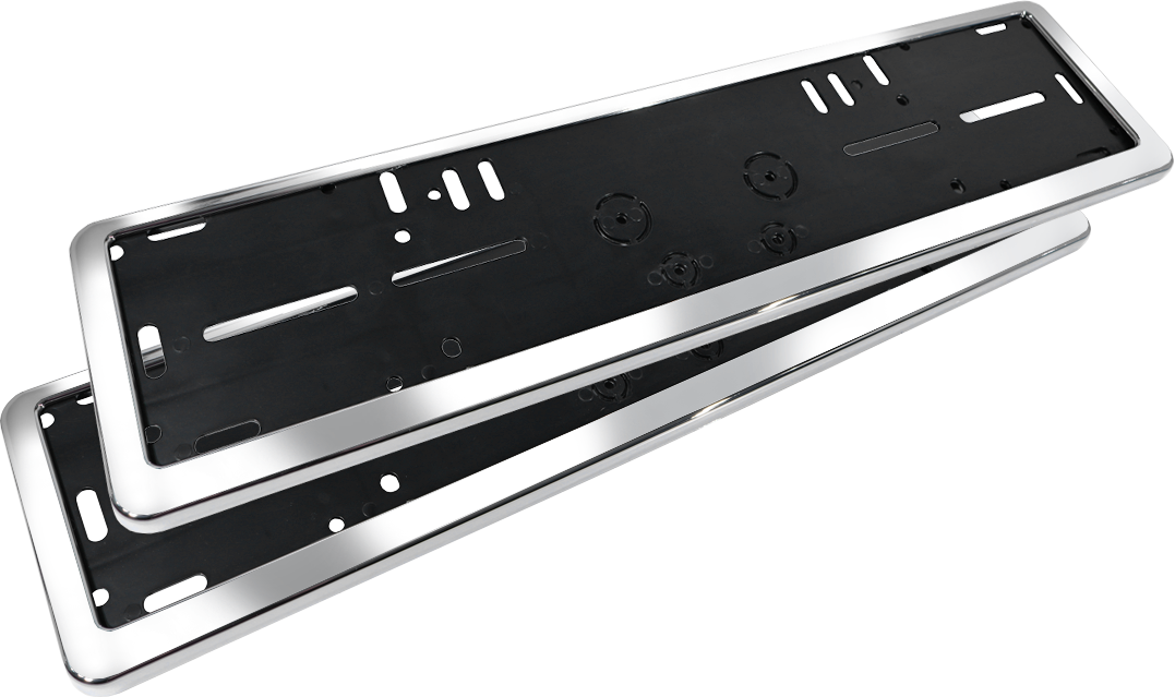 2xRAMKI POD TABLICĘ REJESTRACYJNĄ GALWANIZOWANE KOMPLET RAMEK DO TABLIC