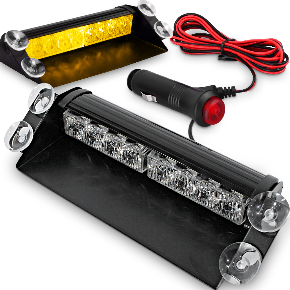 STROBOSKOPY POMARAŃCZOWE LAMPY OSTRZEGAWCZE NA SZYBĘ STROBOSKOP PRZYSSAWKA