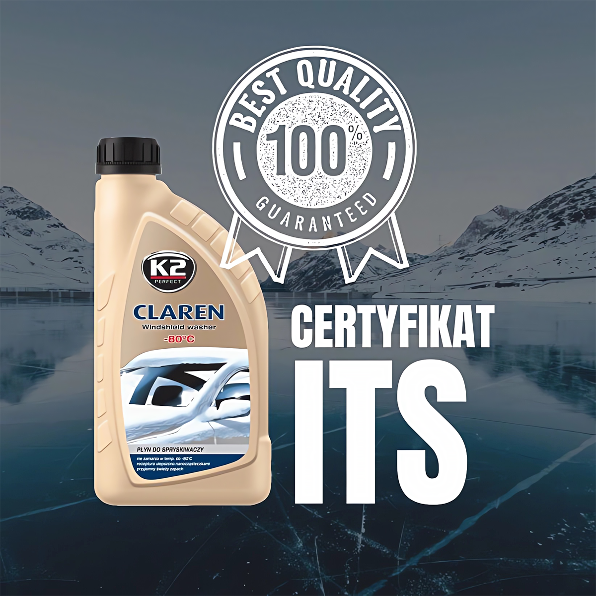 K2 CLAREN ZIMOWY KONCENTRAT PŁYN DO SPRYSKIWACZY -80°C 1L