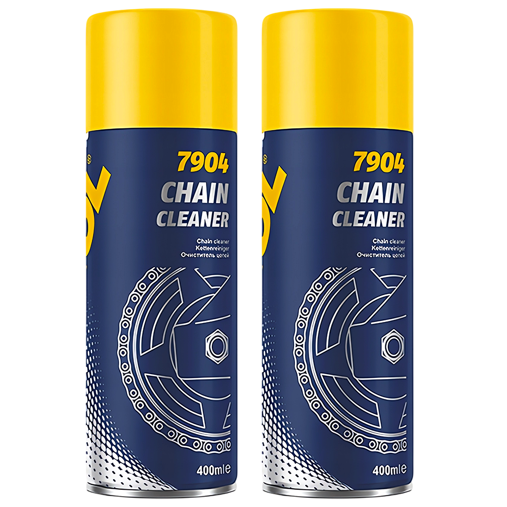 ZESTAW SZCZOTKA DO CZYSZCZENIA ŁAŃCUCHA + 2 ZMYWACZE MANNOL 400ML CLEANER