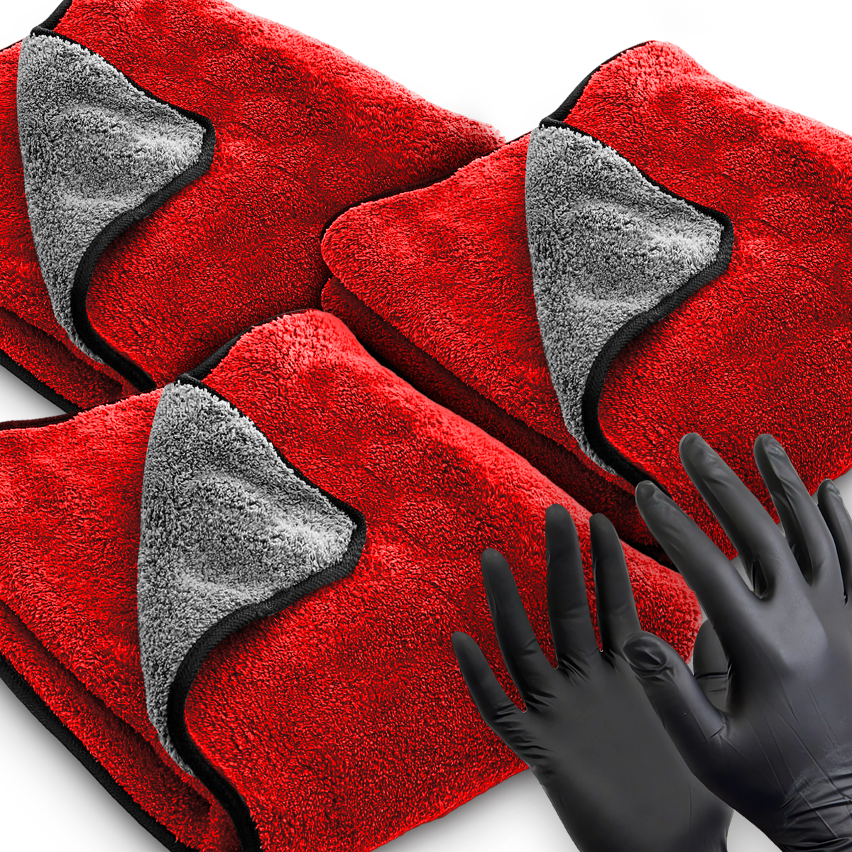 3x RĘCZNIK Z MIKROFIBRY DO OSUSZANIA SAMOCHODU 90x60 XXL ULTRA CHŁONNY