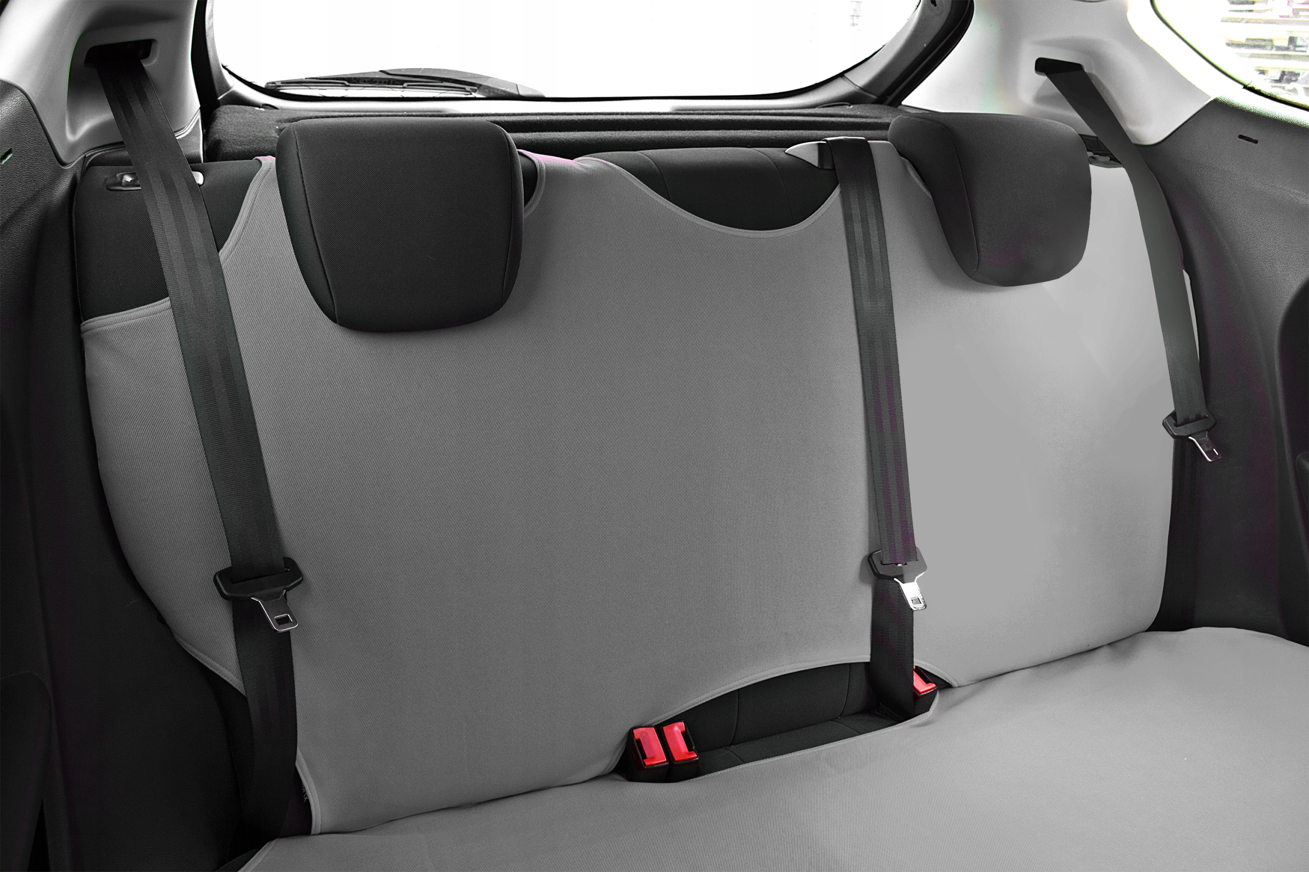 KOSZULKI POKROWCE SAMOCHODOWE TYŁ PRZÓD SZARE