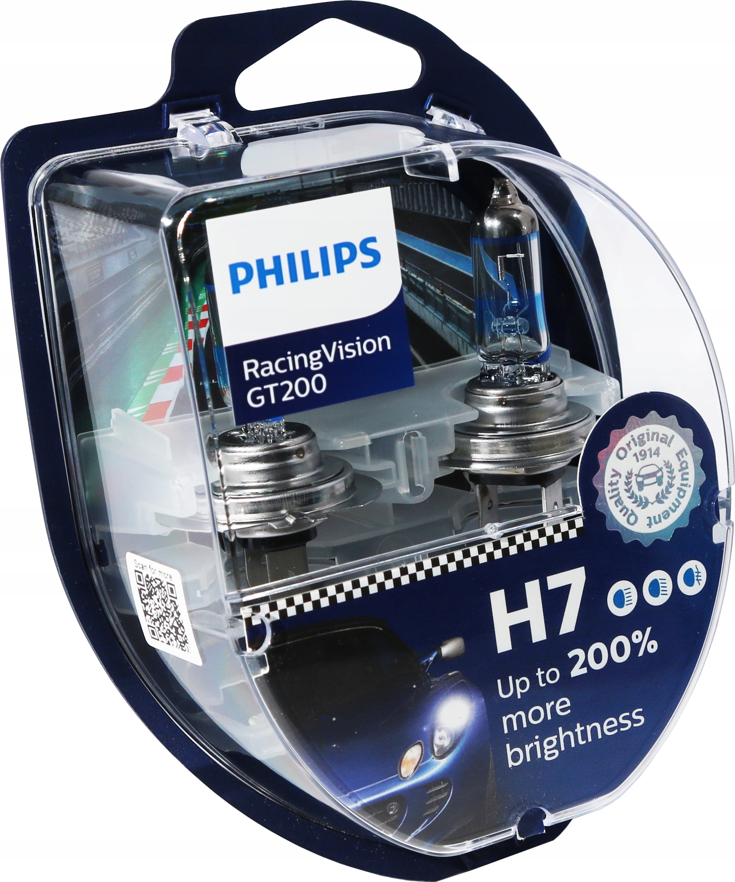 ŻARÓWKI PHILIPS H7 RacingVision GT200 +200%