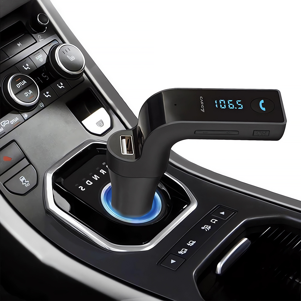 Transmiter FM Samochodowy USB MP3 Bluetooth Ładowark microSD LCD