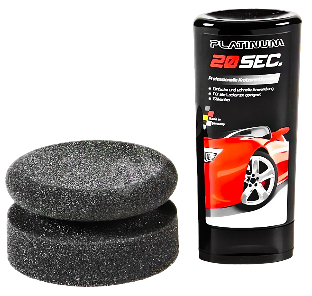 ZESTAW DO USUWANIA RYS ZARYSOWAŃ PASTA GĄBKA PLATINUM MIKROFIBRA RĘKAWICZKI