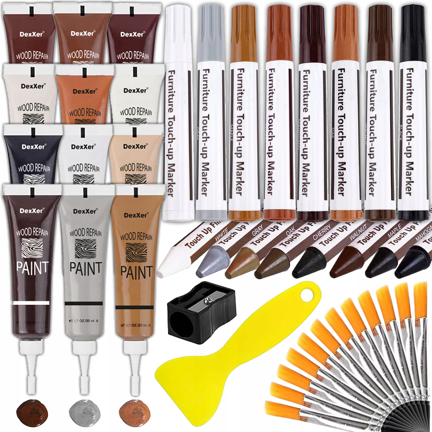 Zestaw DO NAPRAWY PANELI mebli markery WOSK NAPRAWCZY drzwi drewna RYS 42el