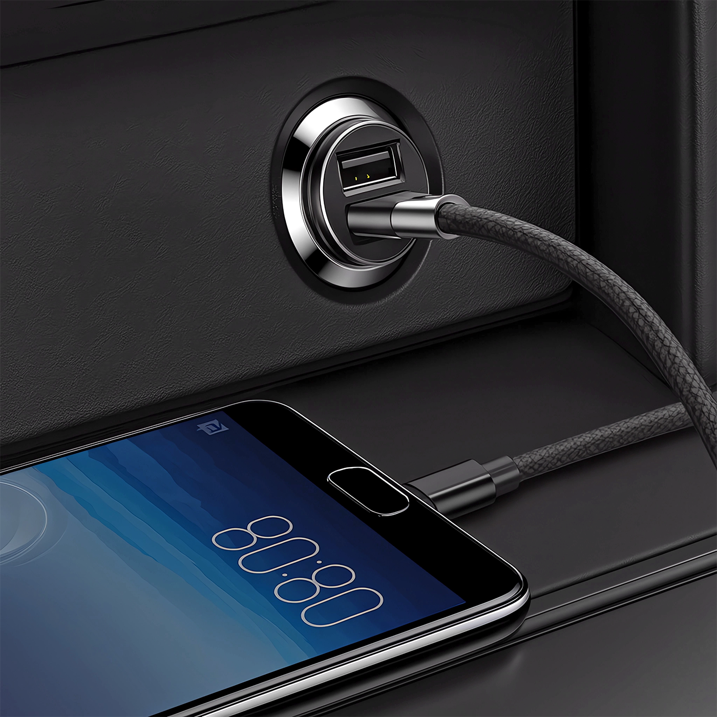 Ładowarka samochodowa mini 2x USB szybkie ładowanie mocna 12-24V DC