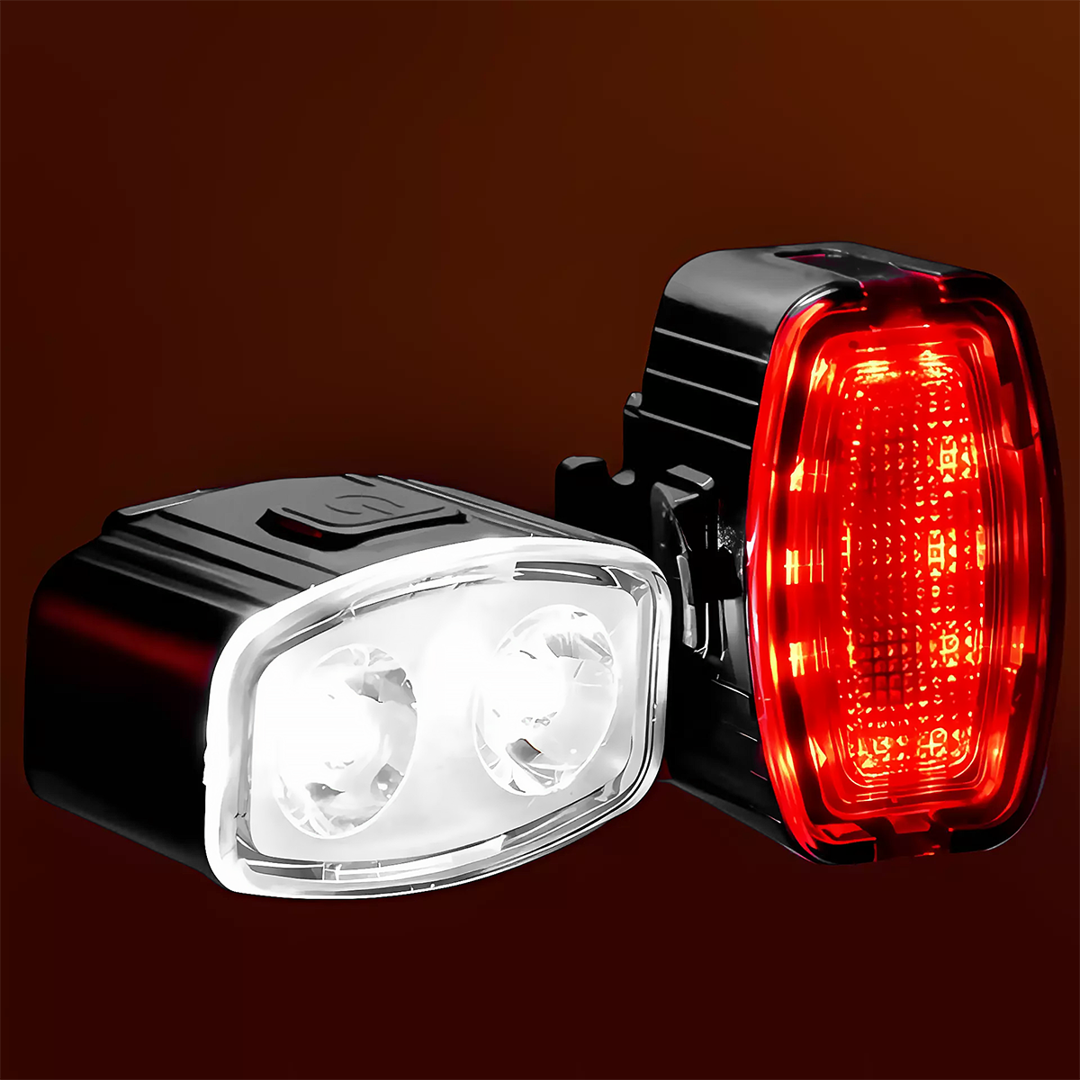 LAMPKA LAMPKI ROWEROWE OŚWIETLENIE LED PRZÓD + TYŁ AKUMULATOROWE NA USB