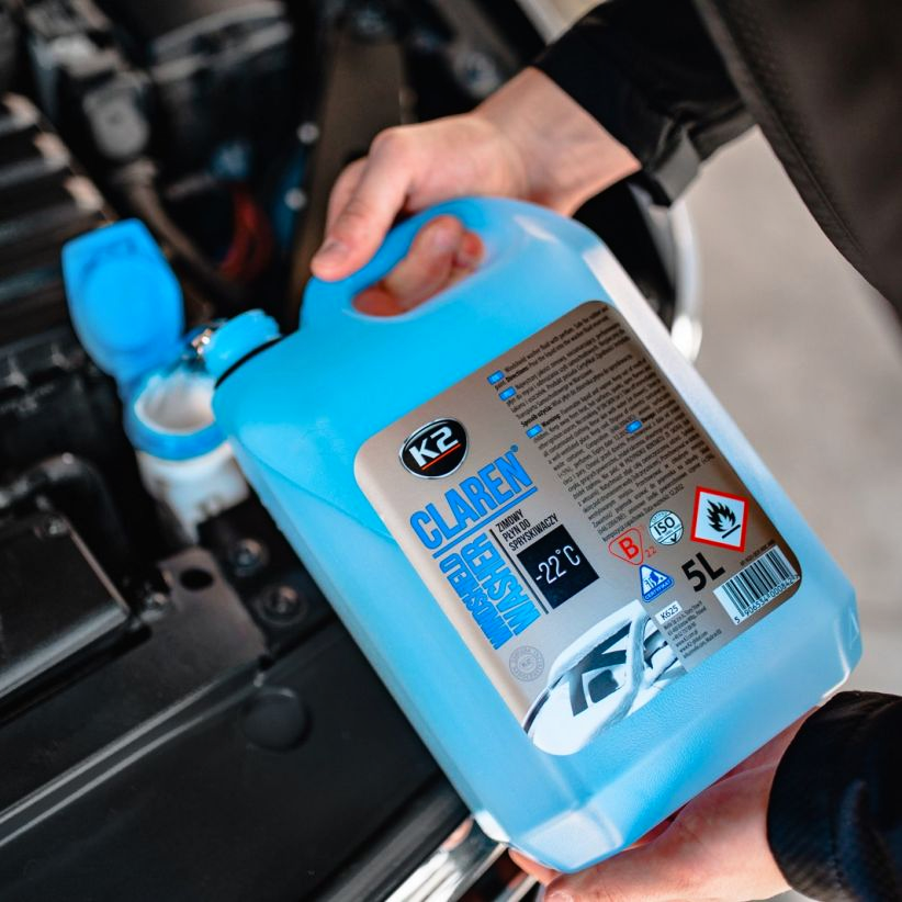 PŁYN DO SPRYSKIWACZY ZIMOWY 5L K2 CLAREN 5000ML gotowy do użycia -22C