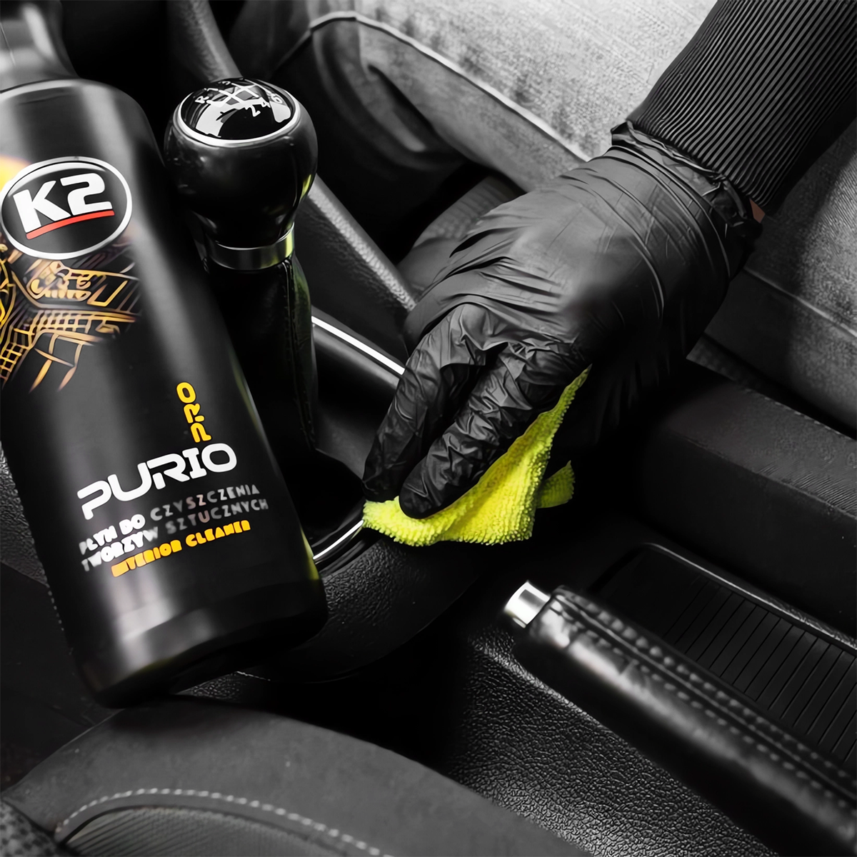 ZESTAW DO CZYSZCZENIA WNĘTRZA TAPICERKI SZYB PODSUFITKI PLASTIKÓW K2 PRO